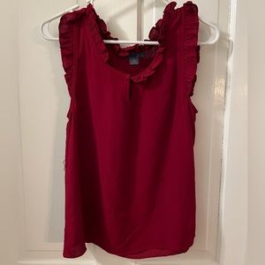 Anthropologie red sleeveless top, size 2